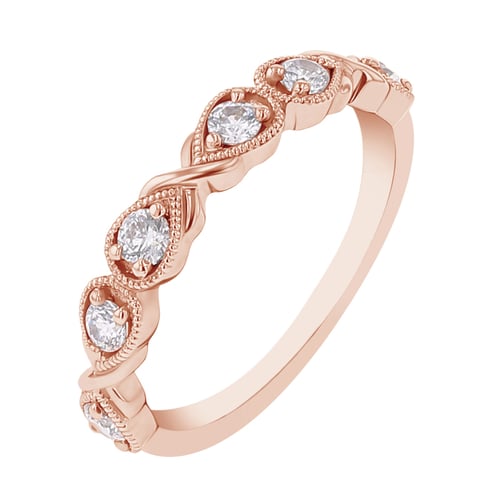 Vintage obrúčka zdobená lab-grown diamantmi Mora