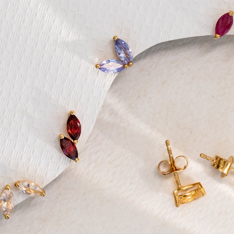 Minimalistické strieborné náušnice s tanzanitmi Sistine 118828