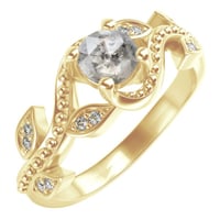 Zásnubný prsteň se salt and pepper diamantom a lab-grown diamantmi Timothy