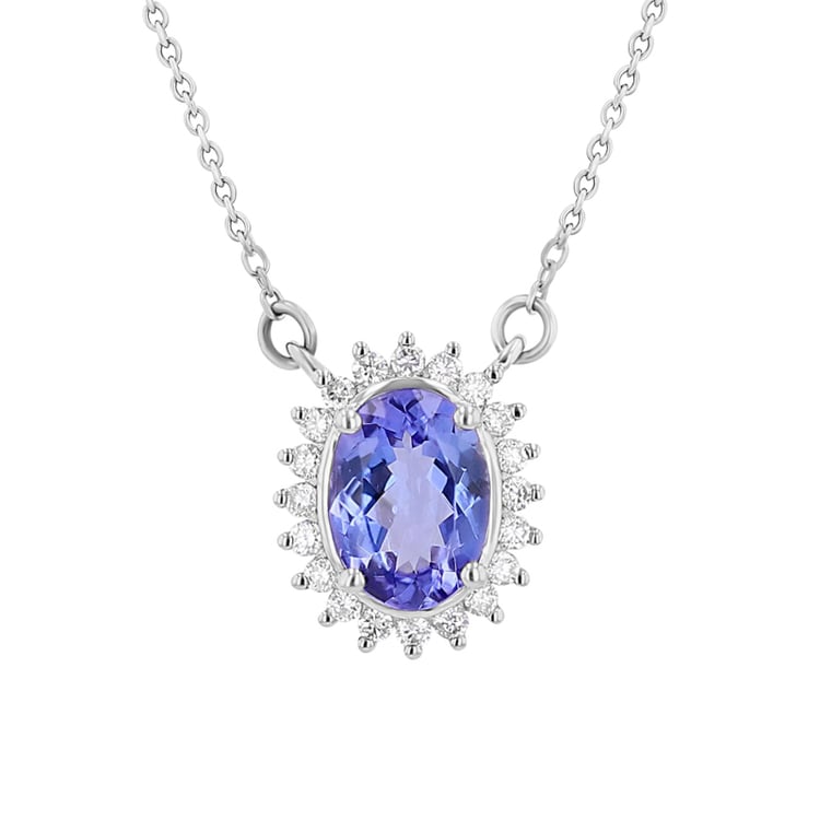 Africký tanzanit a diamanty v náhrdelníku Ottira 112465