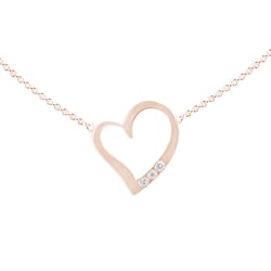 Náhrdelník v tvare srdca s diamantmi a gravírom Lois
