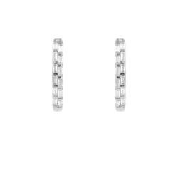 Kruhové náušnice s baguette diamantmi Arwen