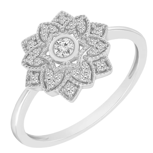 Zlatý kvetinový set šperkov s diamantmi Doriane