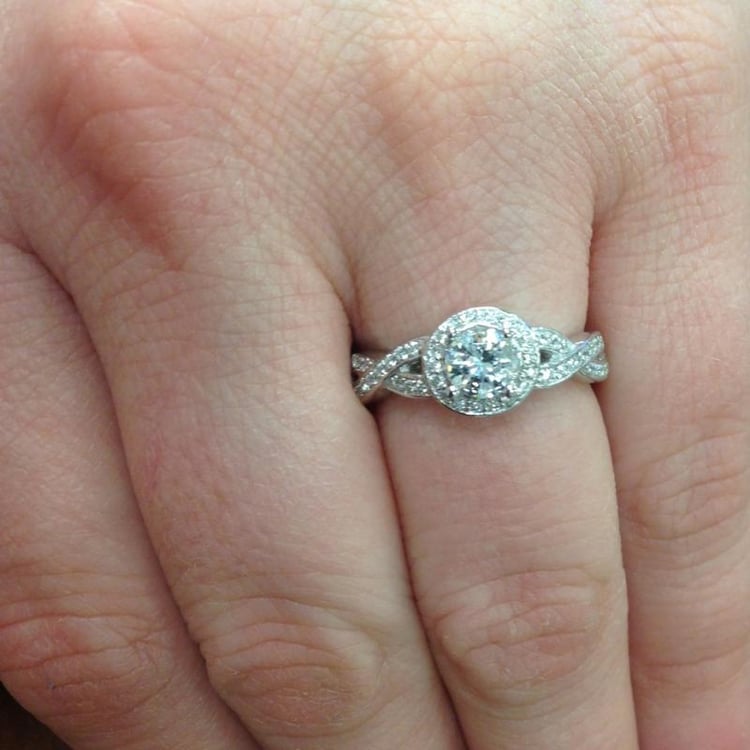 Zásnubný prsteň s diamantmi 4469