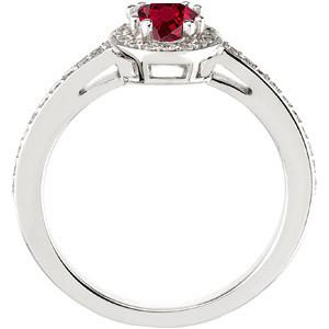 Prsteň s rubínom a diamantmi zlatý 53039