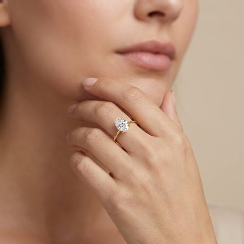 Zásnubný prsteň zo zlata s 0.52ct IGI certifikovaným lab-grown diamantom Frost
