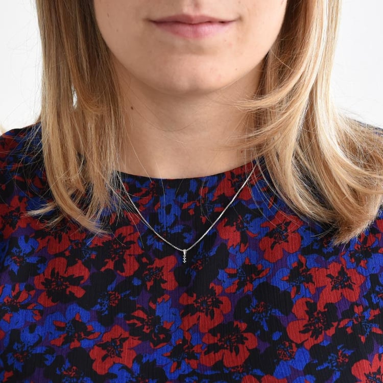 Strieborný prívesok s diamantom 86253