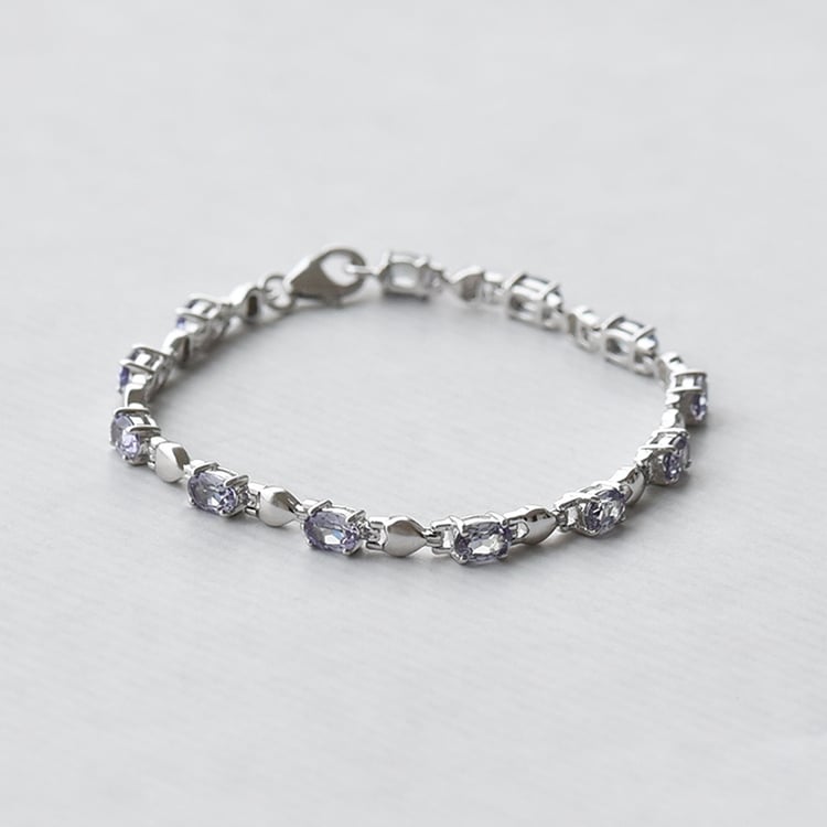 Strieborný náramok s alexandritmi 73960