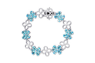 Strieborný náramok s topásmi Matarka