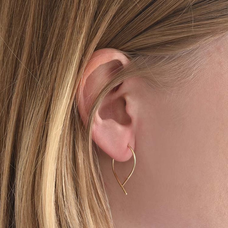 náušnice netradičného dizajnu zo zlata 84437