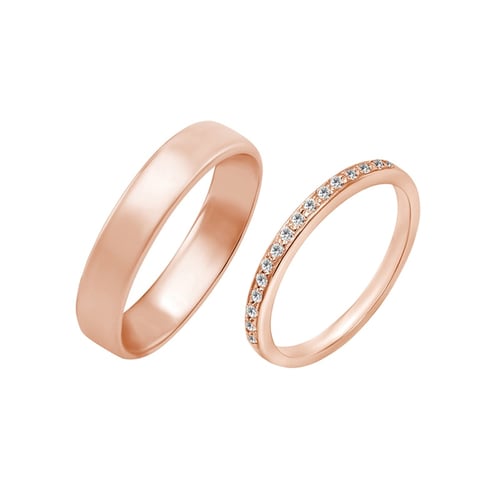 Eternity prsteň s lab-grown diamantmi a pánsky komfortný prsteň Lulit