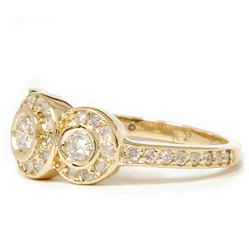 Prsteň zo žltého zlata s diamantmi 5416