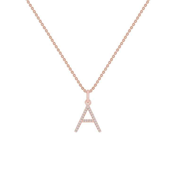 Personalizovaný prívesok so syntetickými diamantmi zo zlata 90199