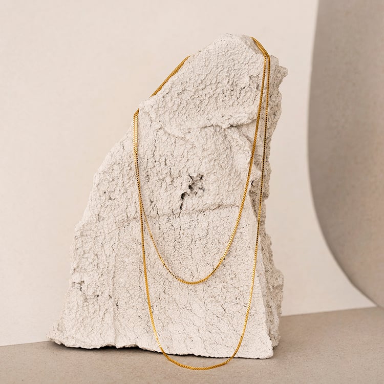 Venezia retiazka 40 cm z pozlateného striebra 107575