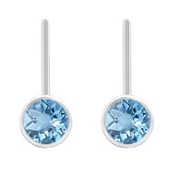 Zlaté visiace náušnice s topásmi Christabel