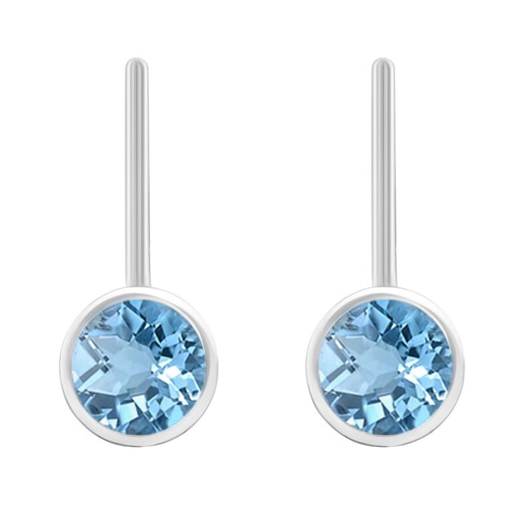 Zlaté visiace náušnice s topásmi 