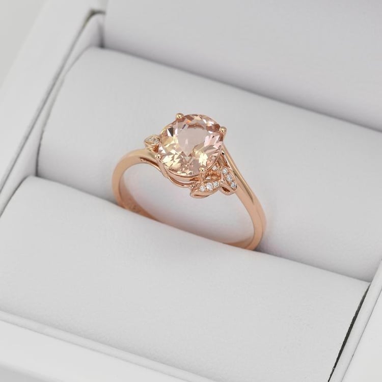 Prsteň s morganitom 6128