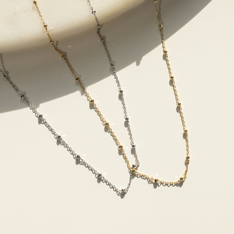 Retiazka s guličkami 45 cm zo 14k zlata 137431