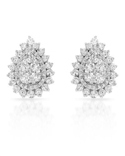 Diamantové náušnice z bieleho zlata Sansa