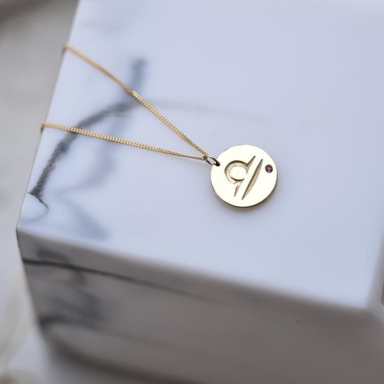 Strieborný prívesok so znamením a turmalínom Váhy 103455