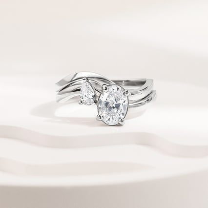 Romantický zásnubný set prsteňov s diamantmi Flora