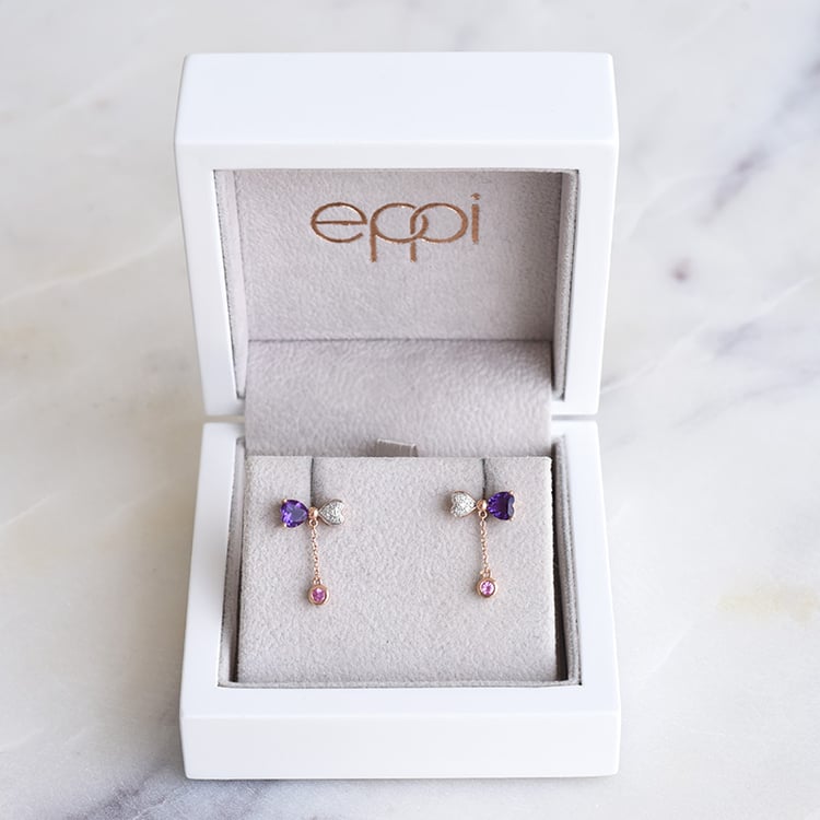 visacie náušnice s drahokamam 86892