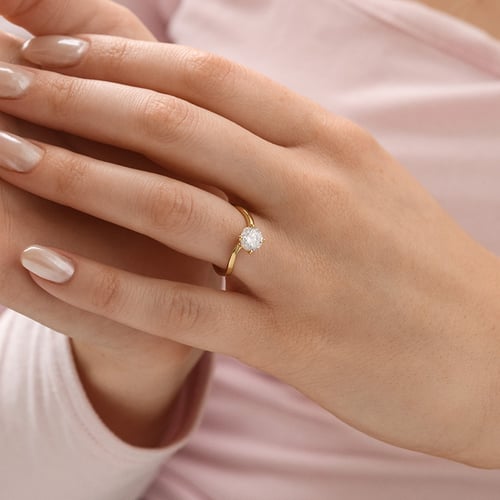 Atypický zásnubný prsteň s  0.57ct IGI certifikovaným lab-grown diamantom Livia