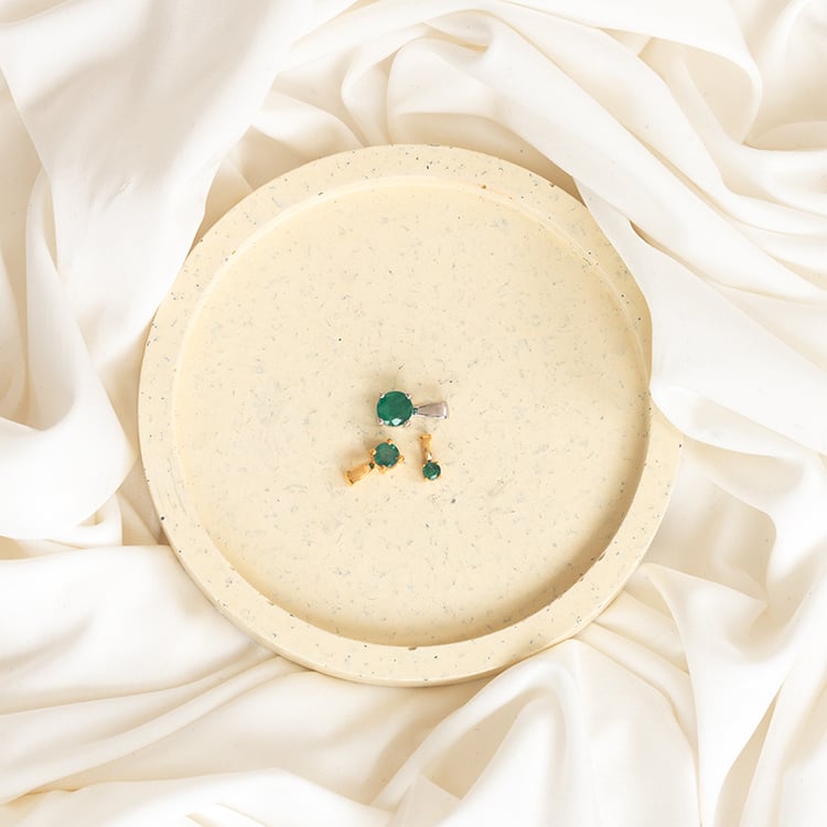 Strieborný prívesok so smaragdom s výberom veľkosti Odessa 123605