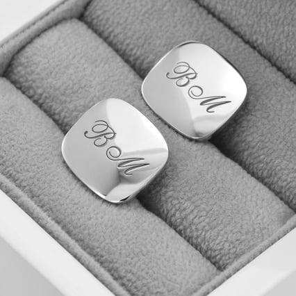 Zlaté manžetové gombíky s gravírom Tile