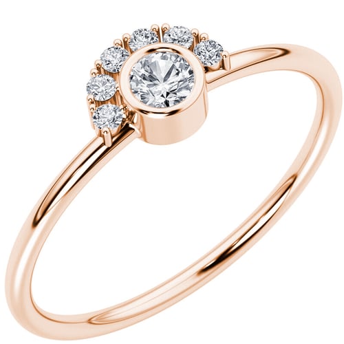 Half halo prsteň s lab-grown diamantmi Jorg