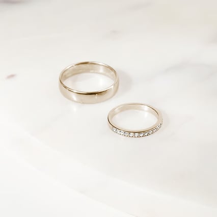 Eternity prsteň s 1.50 mm lab-grown diamantmi z orieškového zlata Lorne