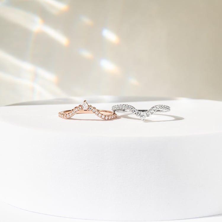 Vykrojený eternity prsteň s lab-grown diamantmi Ferb 141475