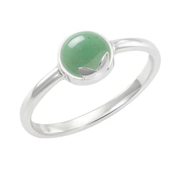 Zlatý prsten s cabochon avanturínom Leman