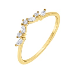 Vykrojený prsteň s round a marquise lab-grown diamantmi Fiachri