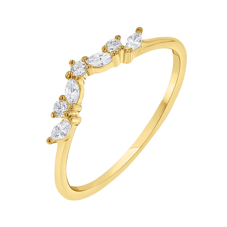 Vykrojený prsteň s round a marquise lab-grown diamantmi Fiachri