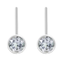 Zlaté visiace náušnice s moissanitmi Christabel