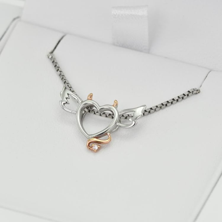 Náhrdelník srdce so zirkónom 21338