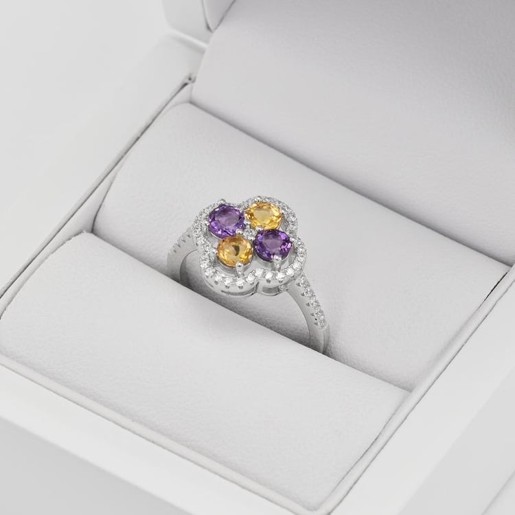 Prsteň s drahokamami 38388