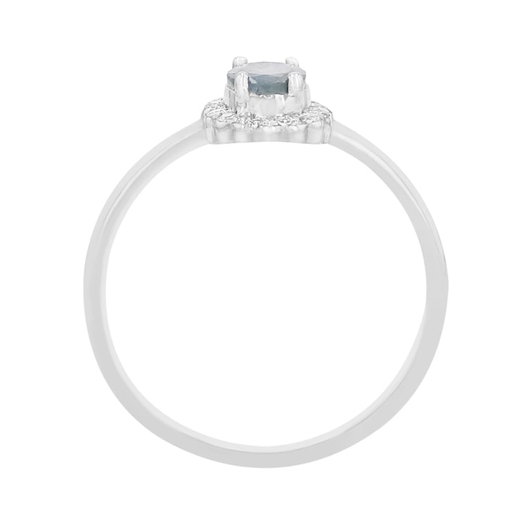 Prsteň s alexandritom a postrannými diamantmi 83564