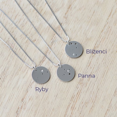 Strieborný prívesok so súhvezdím a diamantom Meri