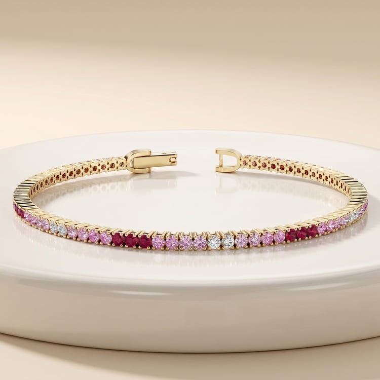 Elegantný strieborný náramok so zafírmi Anastasia 167016