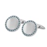 Platinové manžetové gombíky s modrými diamantmi Taran