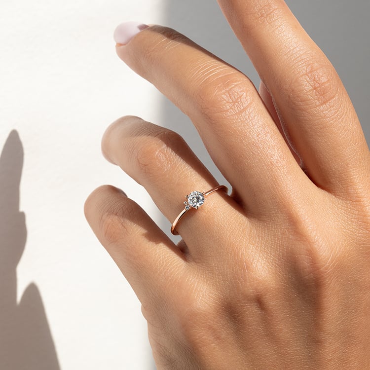 Cluster prsteň s lab-grown diamanty Aghate 140597