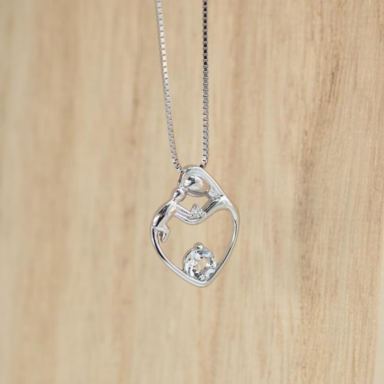 Strieborný prívesok matka a dieťa 35990