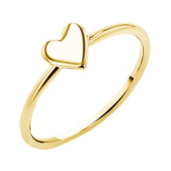 Zlatý prsteň minimal so srdiečkom Olivia