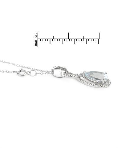 Náhrdelník s akvamarínom a diamantmi 928