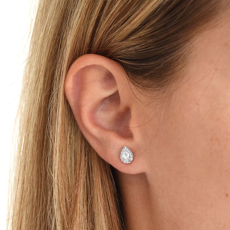 Diamantové náušnice z bieleho zlata 85836