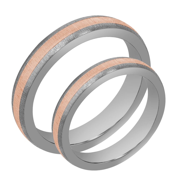 Snubné prstene z titánu a zlata Sahara 107457