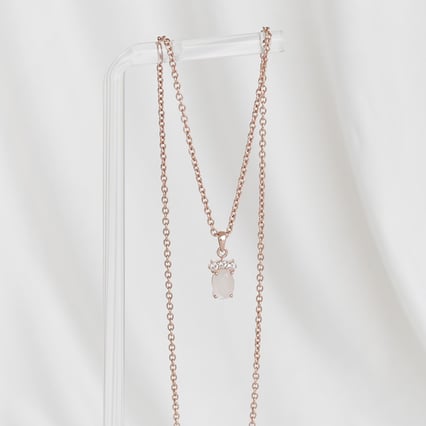 Strieborný prívesok s mesačným kameňom a topásmi Kiona