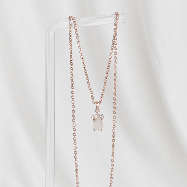 Pozlátený strieborný prívesok s mesačným kameňom 93460